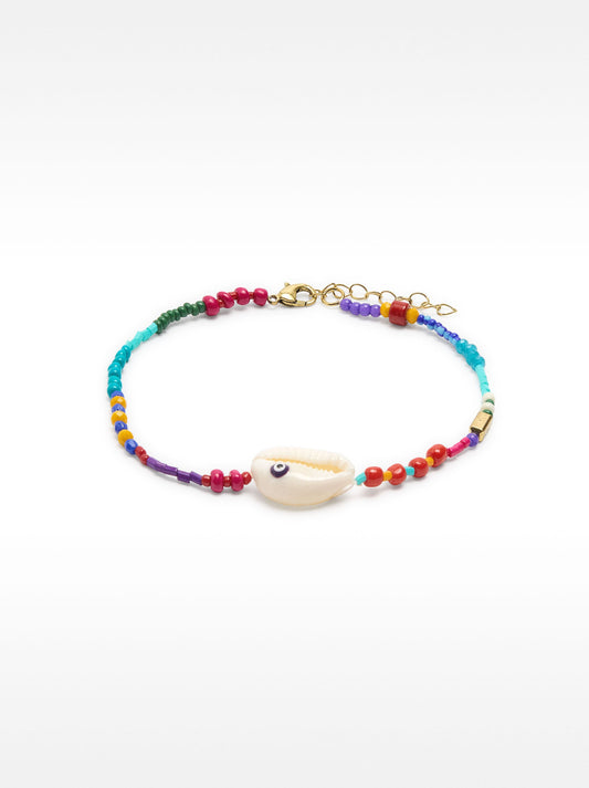 Multicolor Anklet With Shell