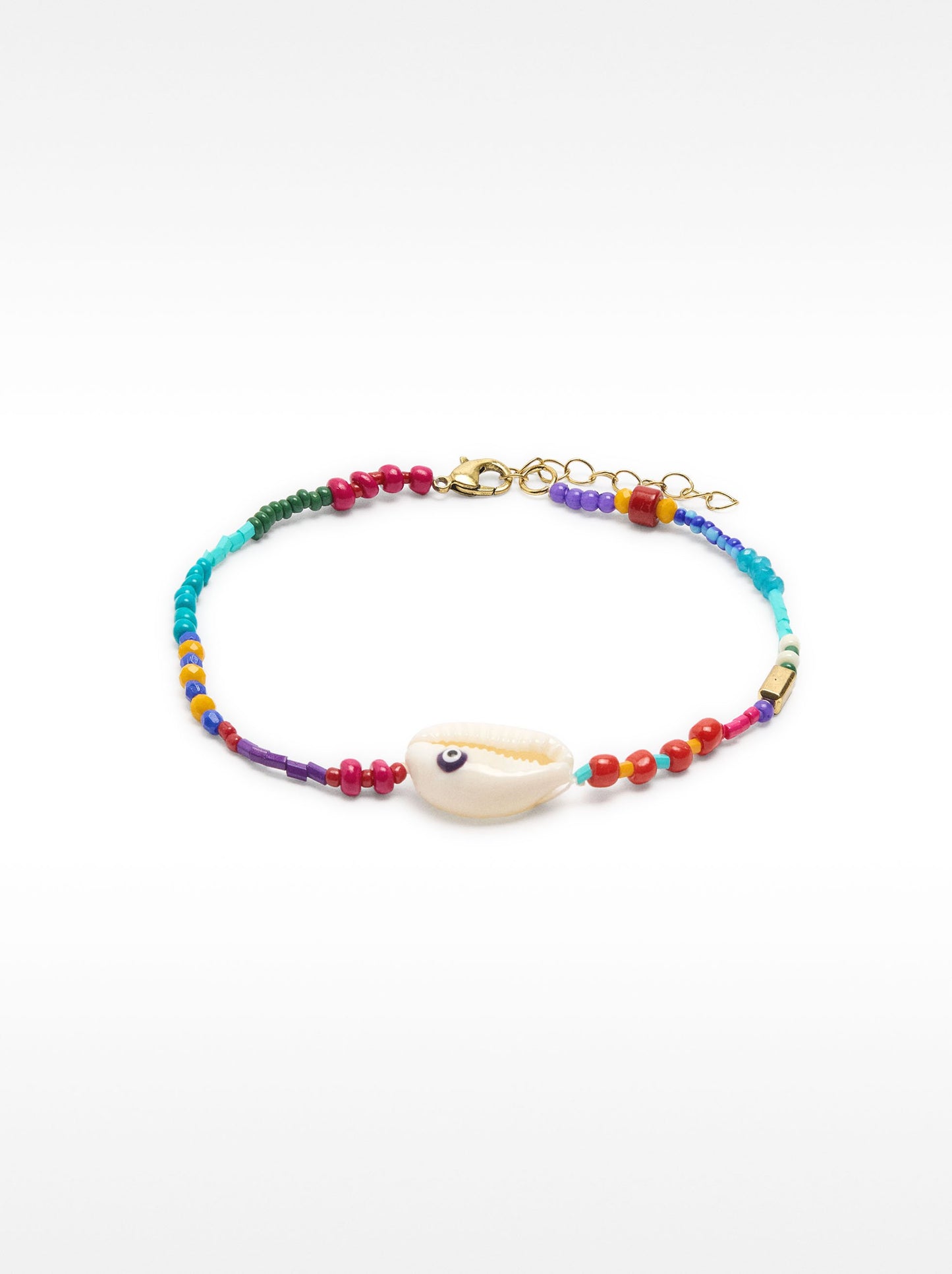 Multicolor Anklet With Shell