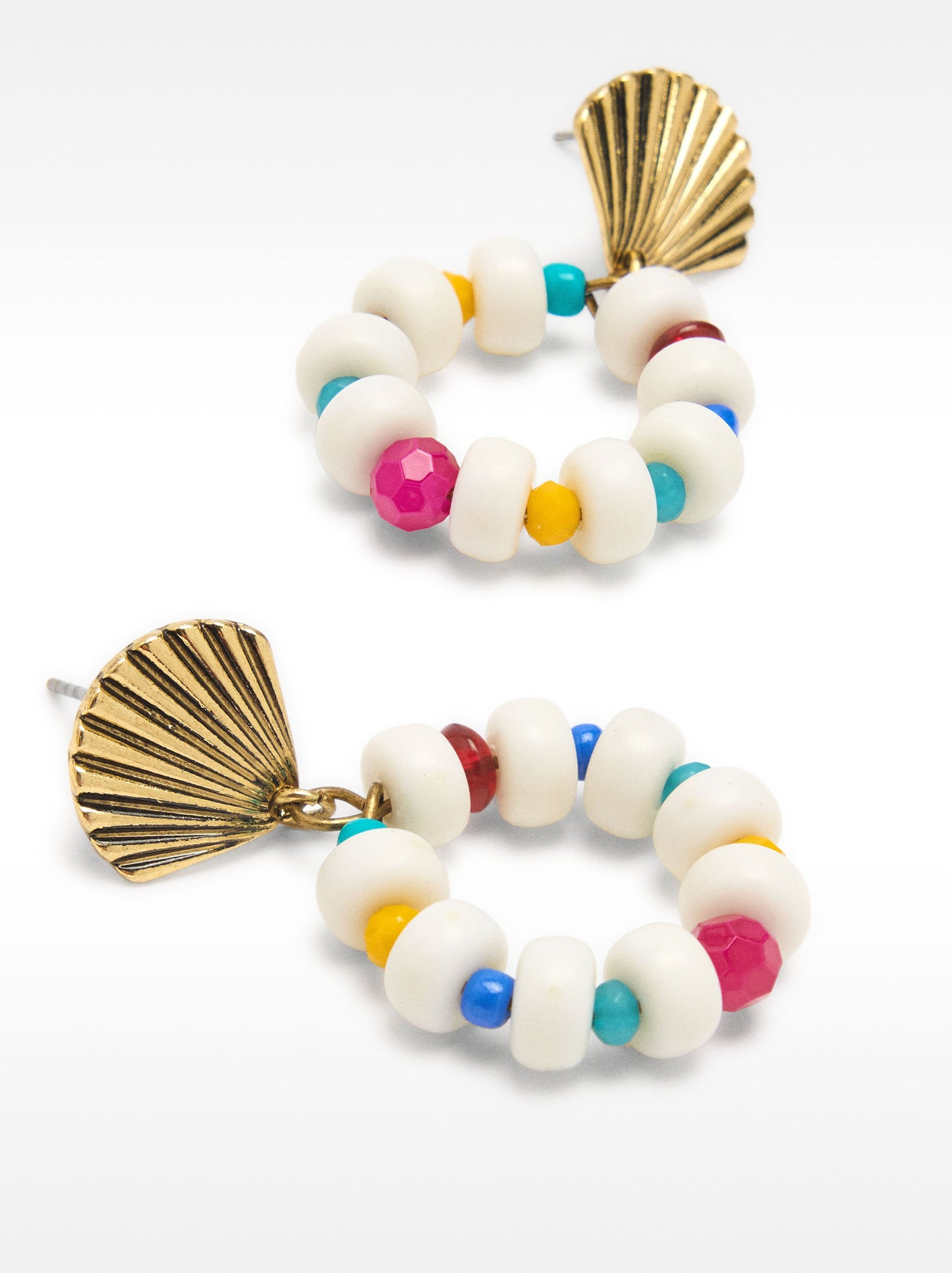 Earrings With Multicolor Beads