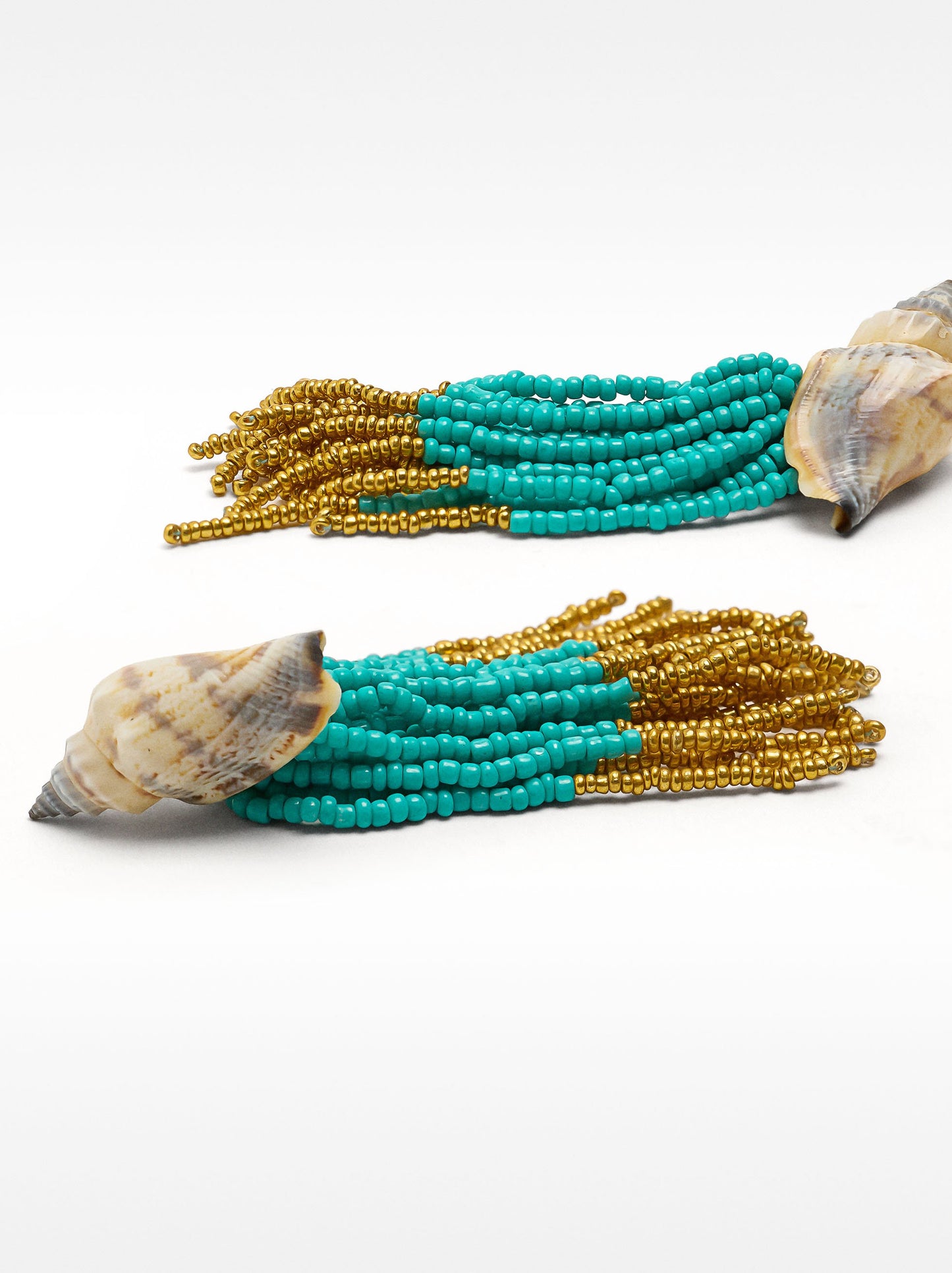 Shell Earrings With Beads