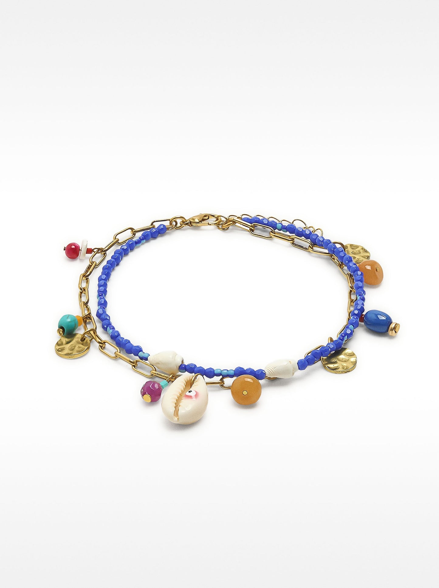 Anklet Set With Shells And Beads