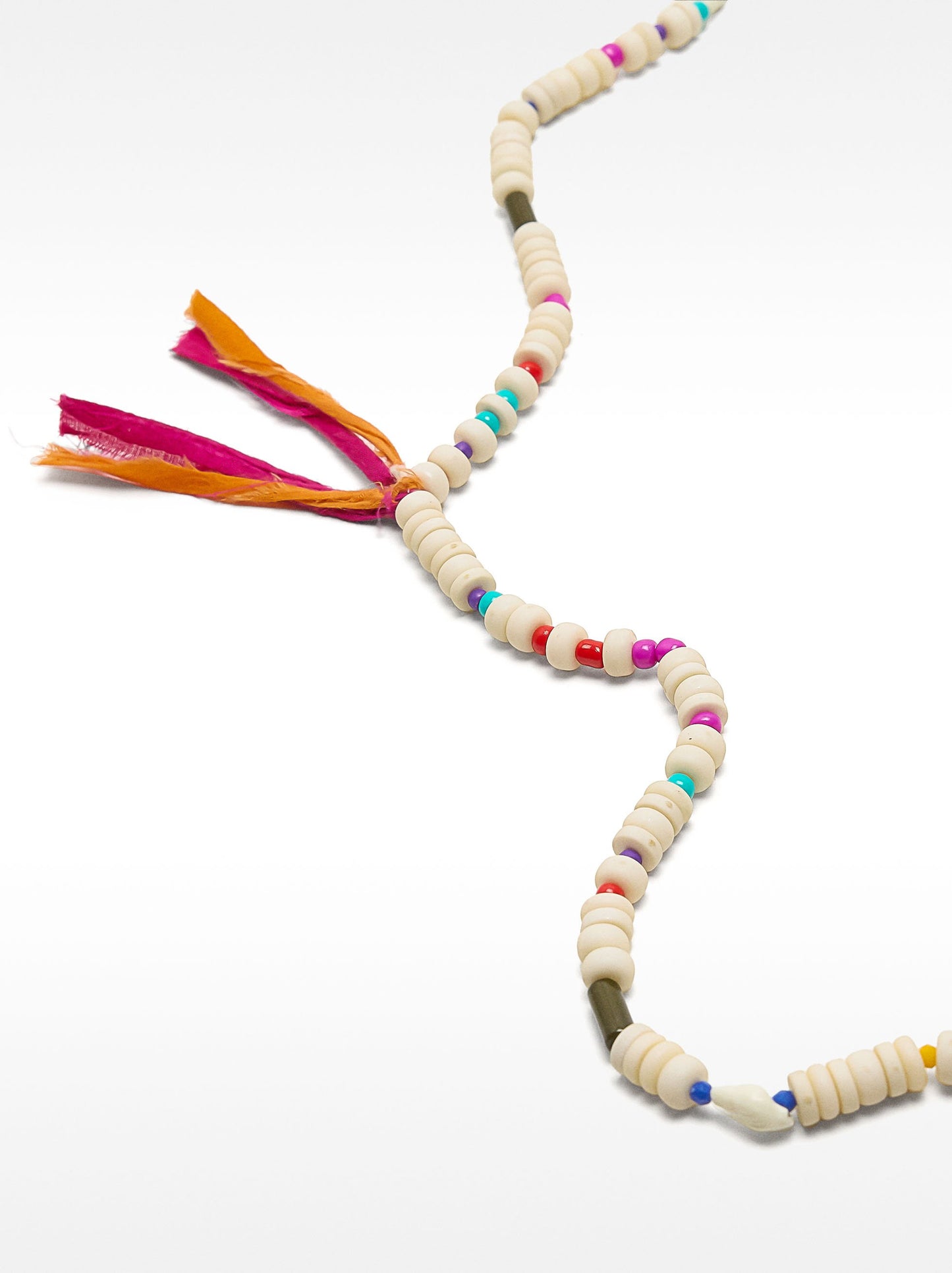 Long Necklace With Multicolor Beads