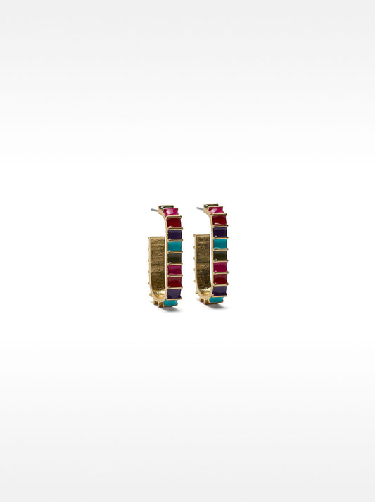 Hoop Earrings With Enamel