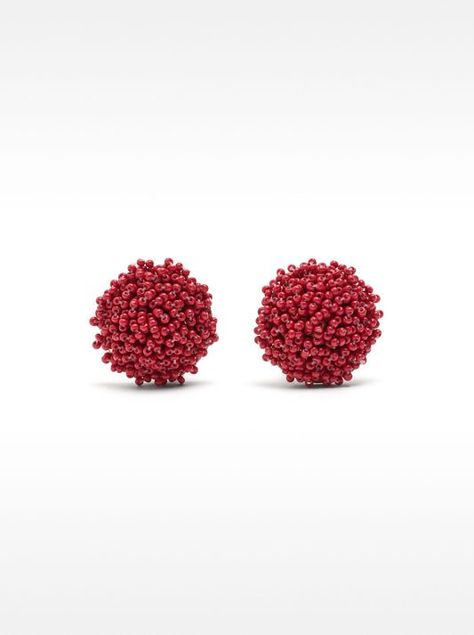 Round Earrings With Beads
