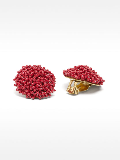 Round Earrings With Beads