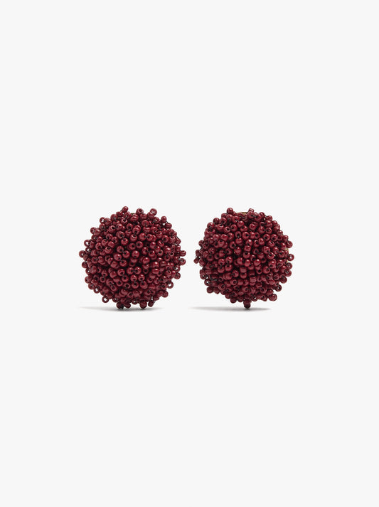 Round Earrings With Beads