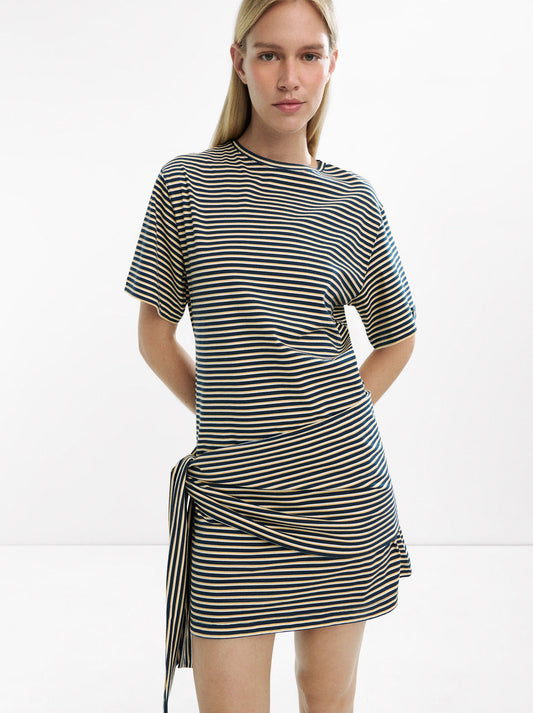 Short Striped Dress 100% Cotton