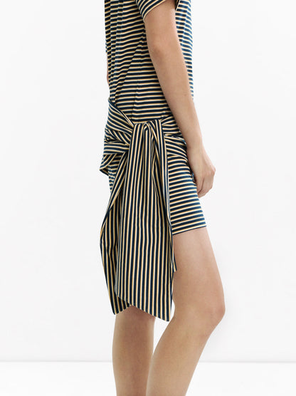 Short Striped Dress 100% Cotton