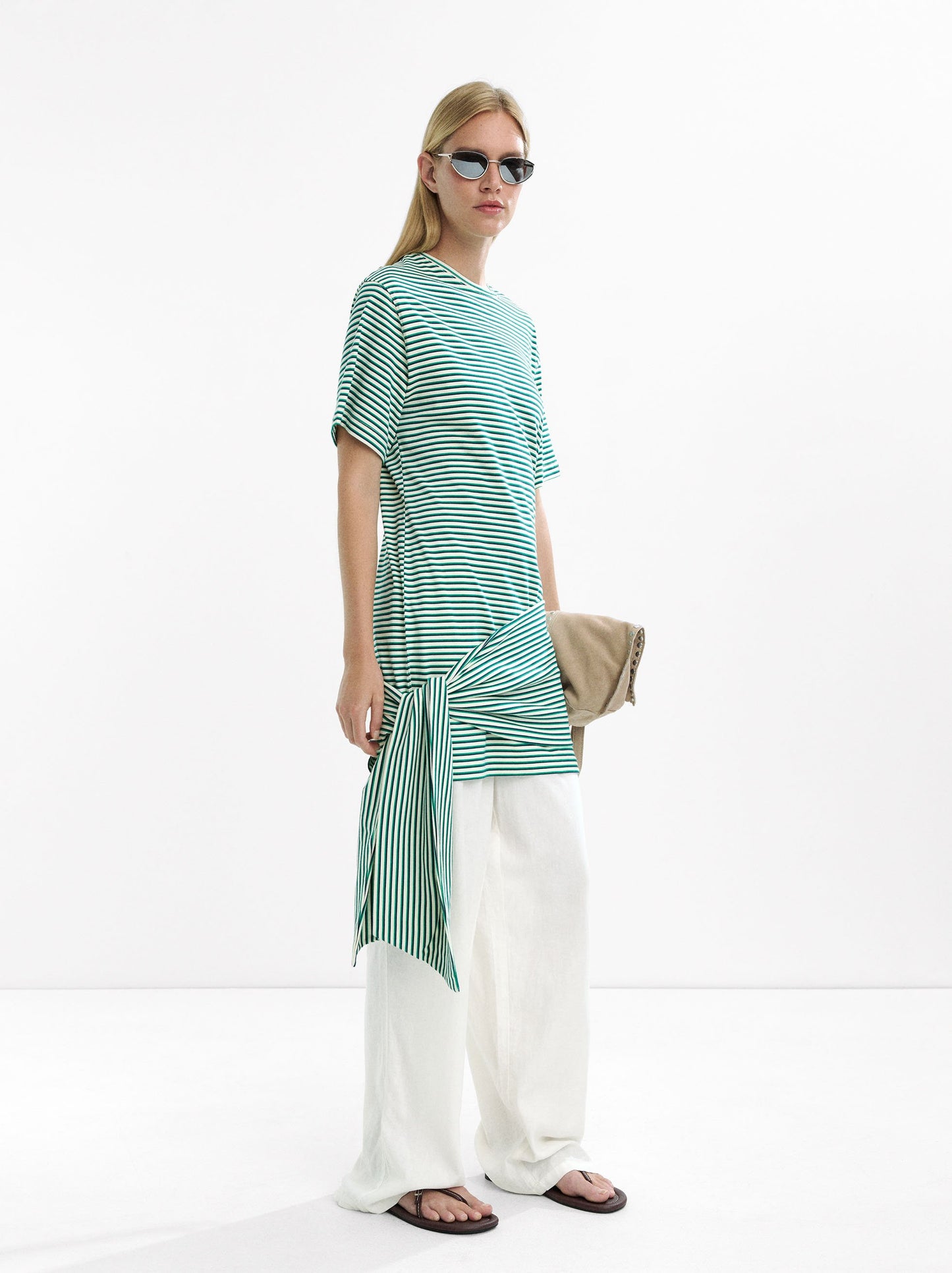 Short Striped Dress 100% Cotton