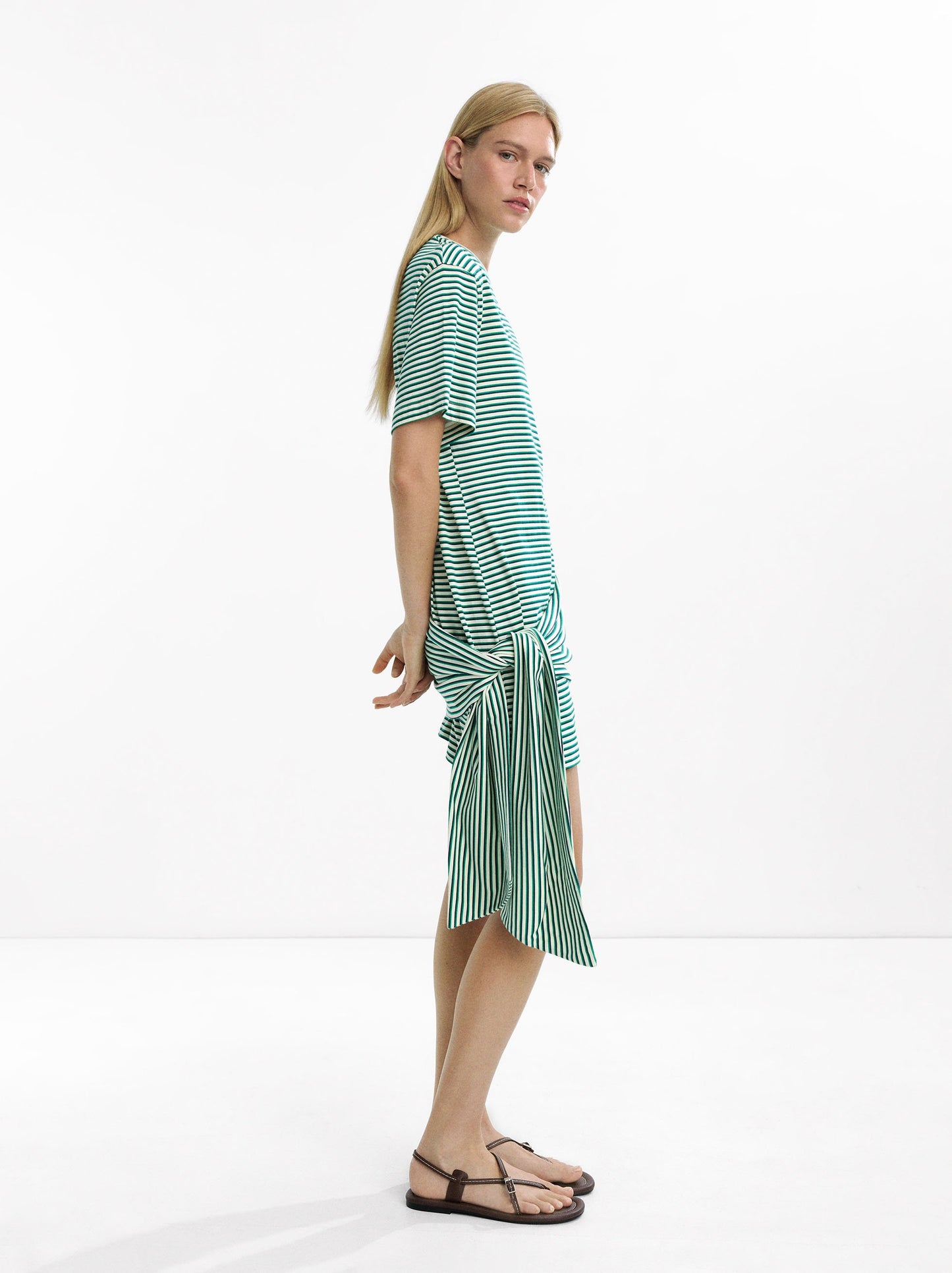 Short Striped Dress 100% Cotton