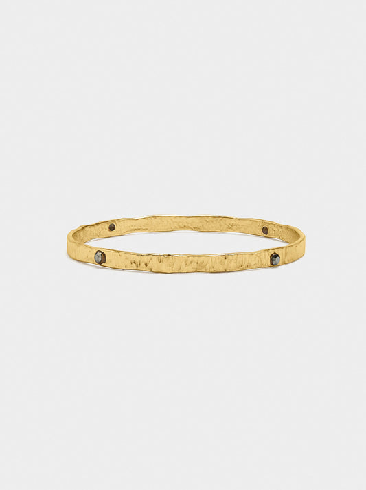 Flat Rigid Bracelet With Colour Details
