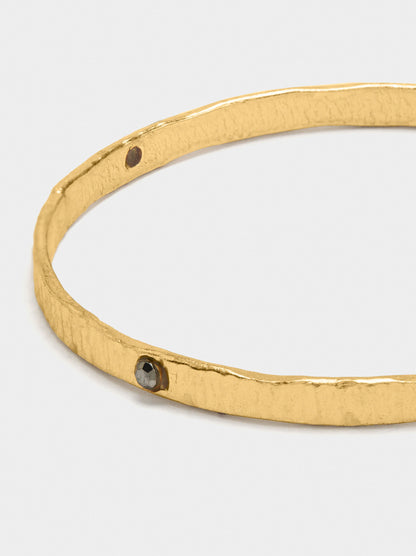 Flat Rigid Bracelet With Colour Details