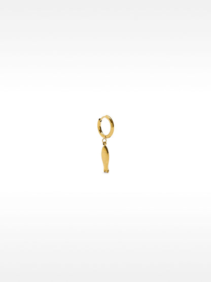 Fish Single Hoop Earring - Stainless Steel