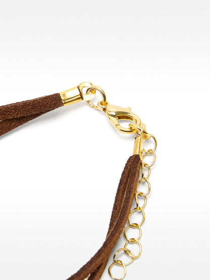 Leather Bracelet With Stone