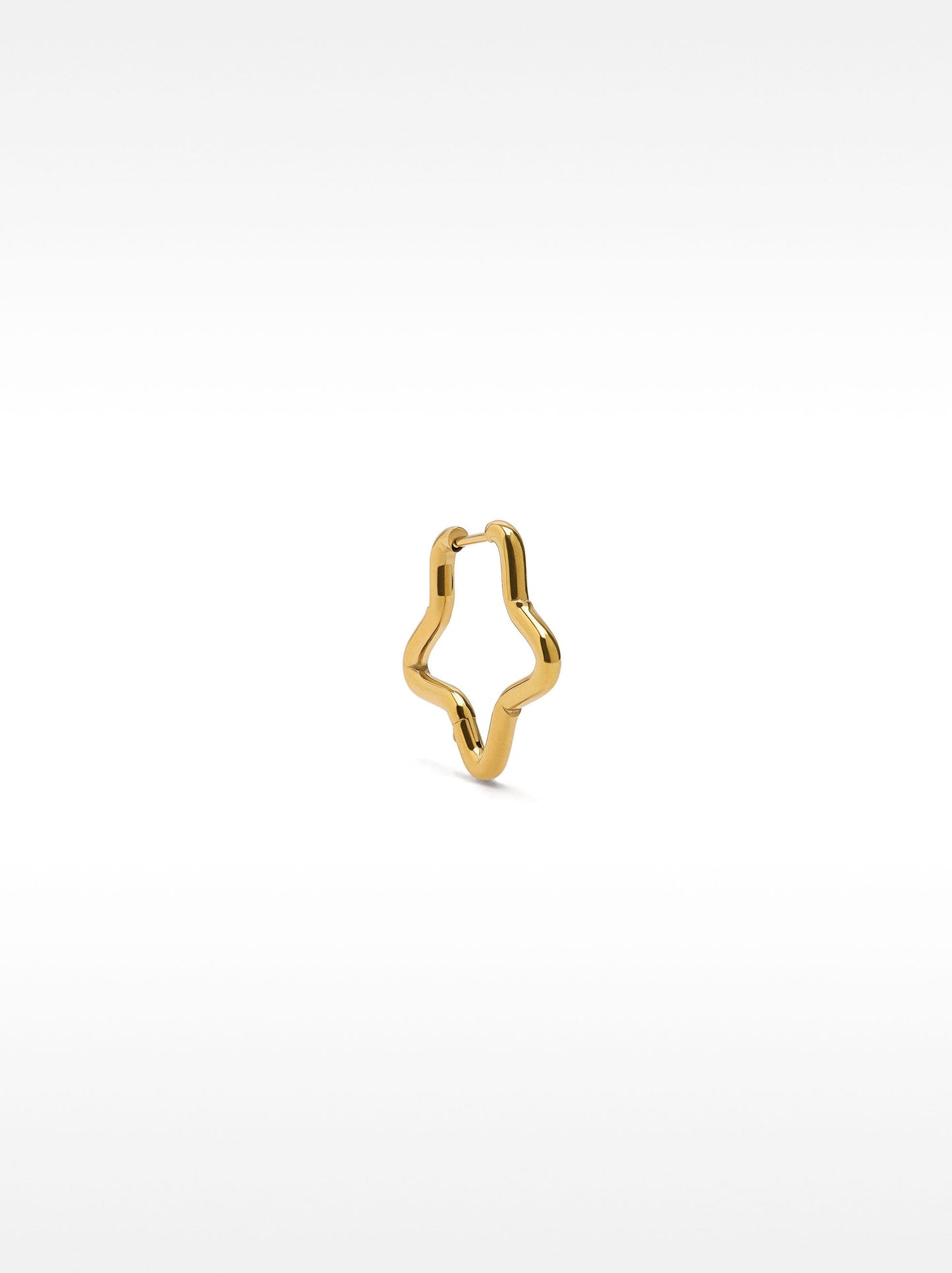 Star Single Hoop Earring - Stainless Steel