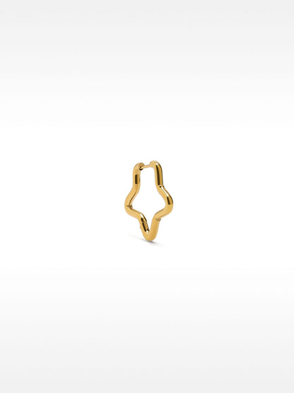 Star Single Hoop Earring - Stainless Steel