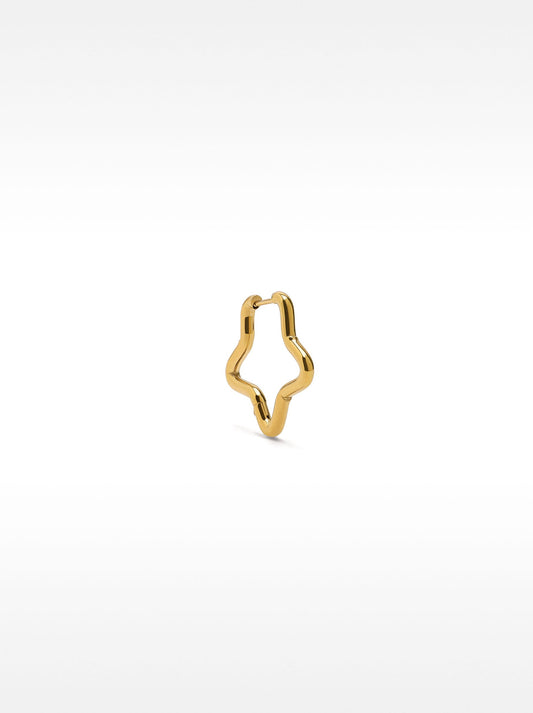 Star Single Hoop Earring - Stainless Steel
