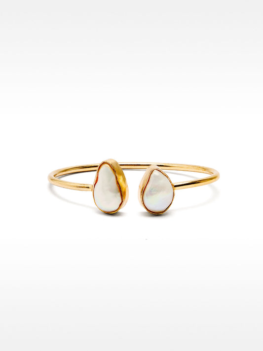 Rigid Bracelet With Freshwater Pearls