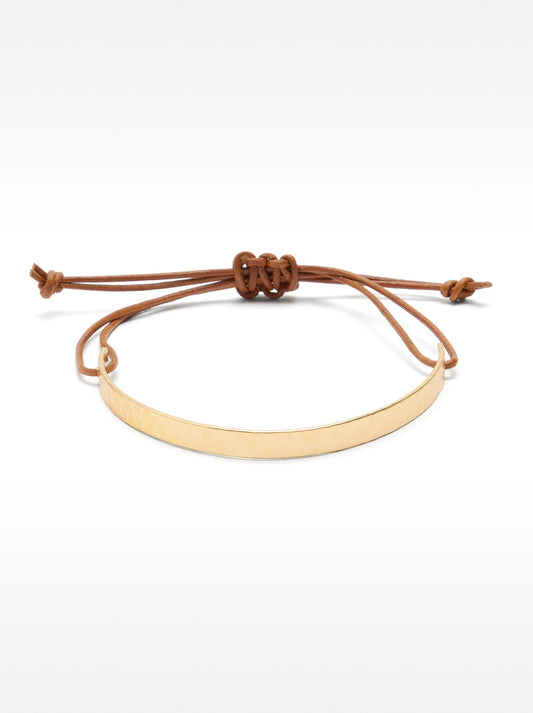 Rigid Leather Cord Bracelet