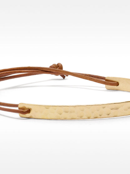 Rigid Leather Cord Bracelet