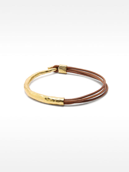 Rigid Leather Cord Bracelet