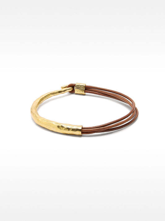 Rigid Leather Cord Bracelet