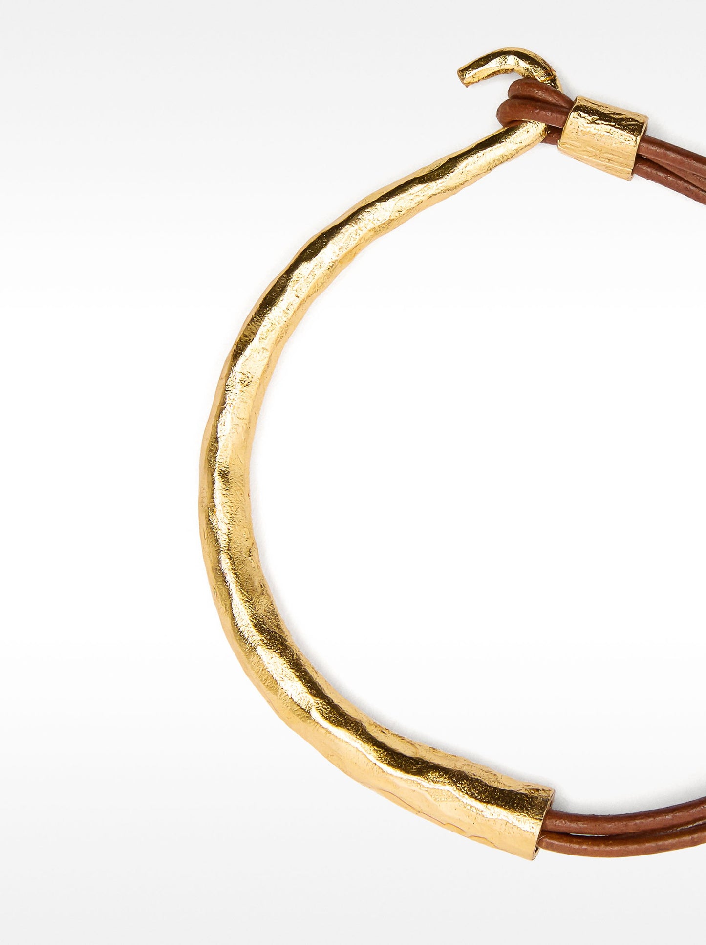 Rigid Leather Cord Bracelet