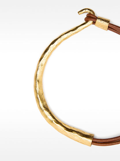 Rigid Leather Cord Bracelet