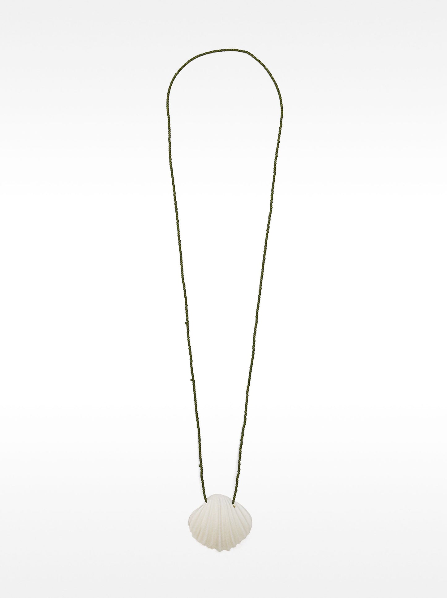 Long Beaded Necklace With Pendant