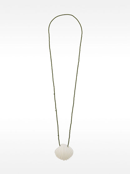 Long Beaded Necklace With Pendant