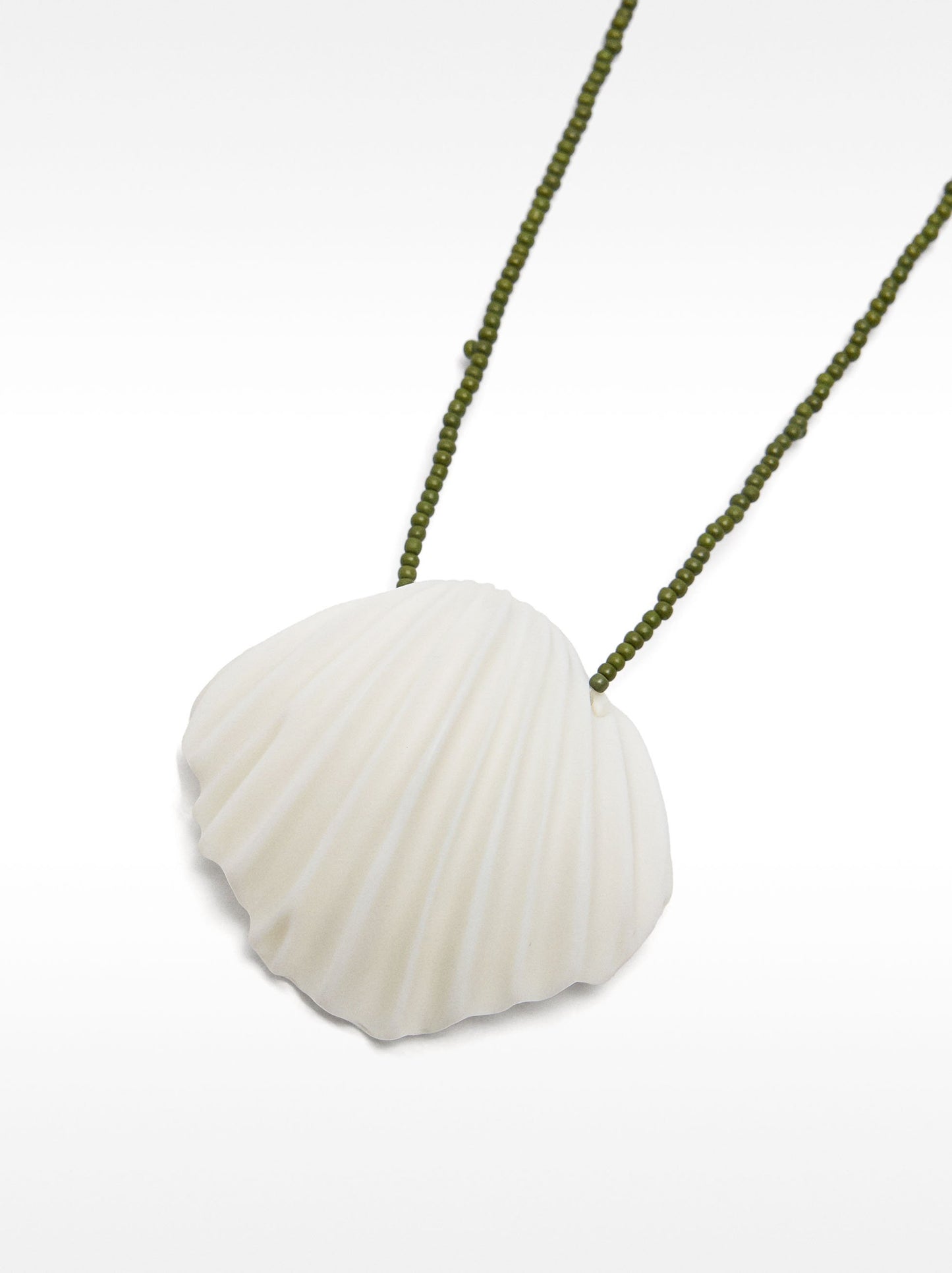 Long Beaded Necklace With Pendant