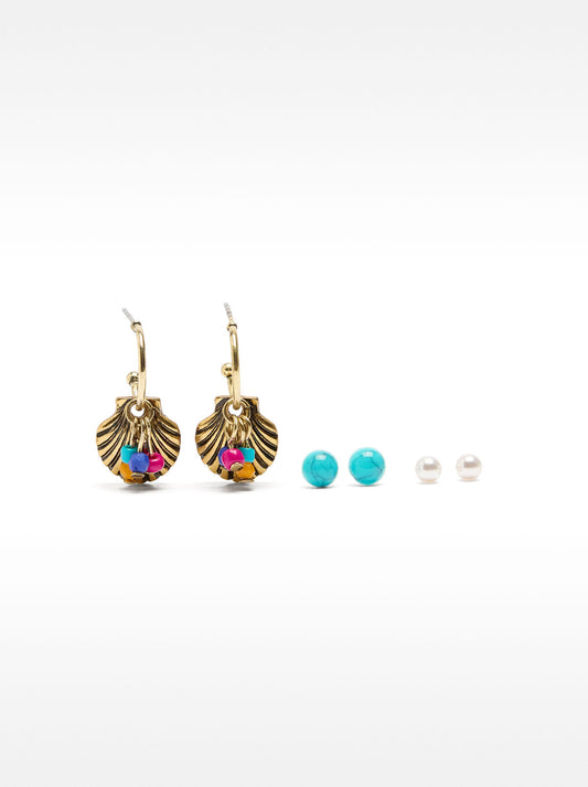 Set Of Earrings With Stone