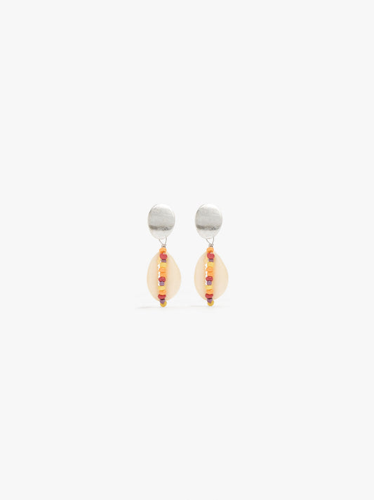 Earrings With Multicolor Shells