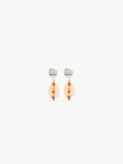 Earrings With Multicolor Shells