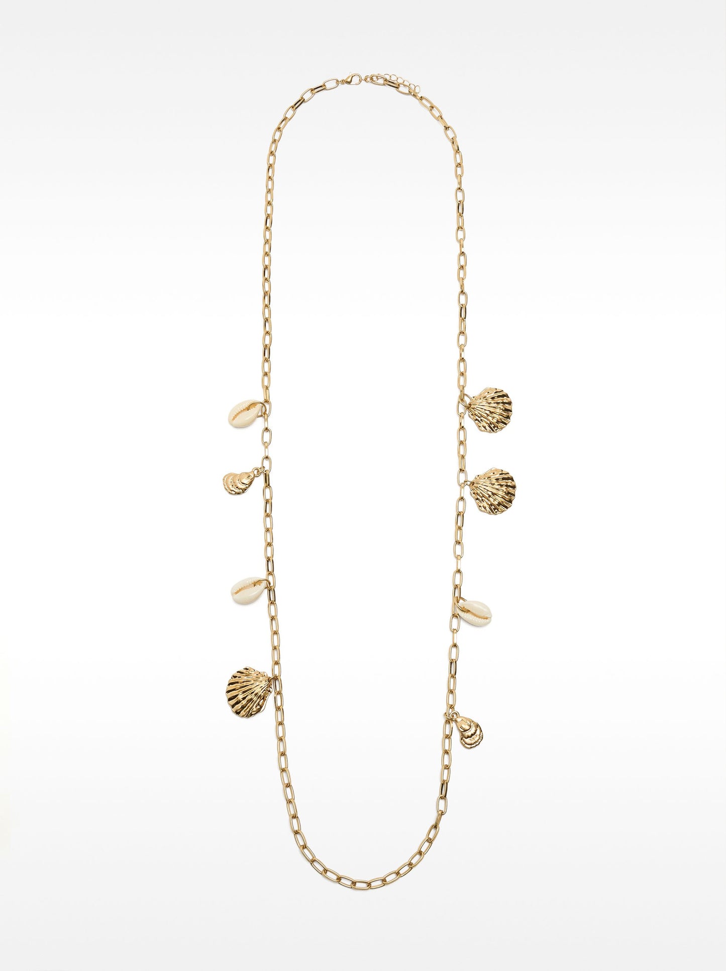 Long Chain Necklace With Shell