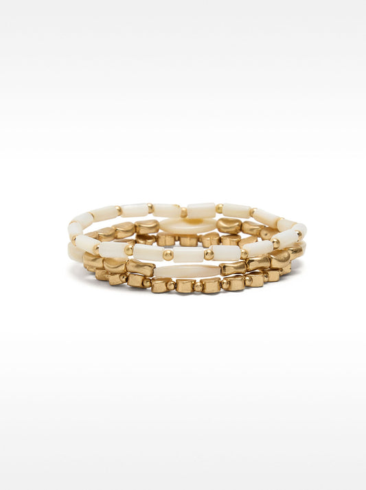 Elastic Bracelet Set With Shells