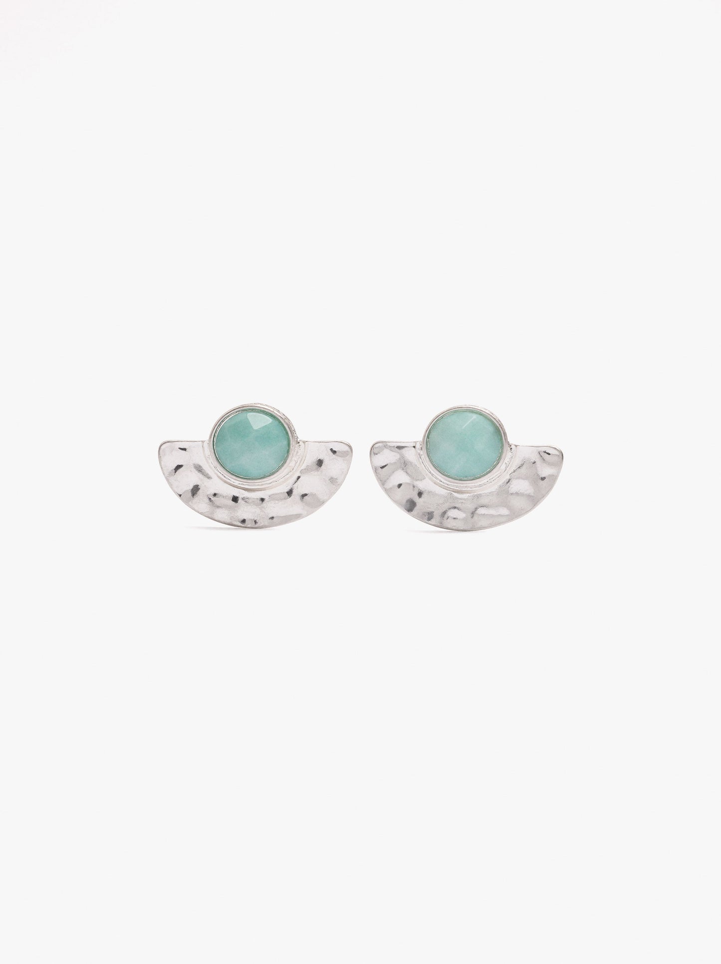 Fan Earrings With Stones