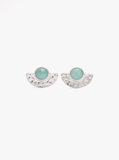 Fan Earrings With Stones