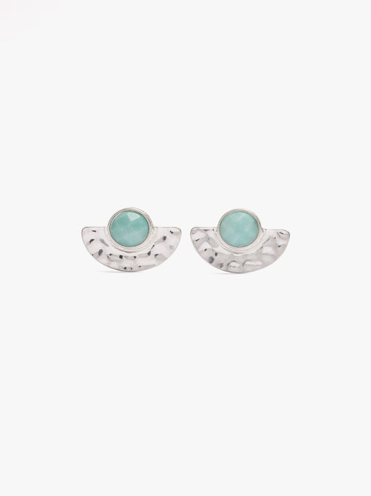 Fan Earrings With Stones