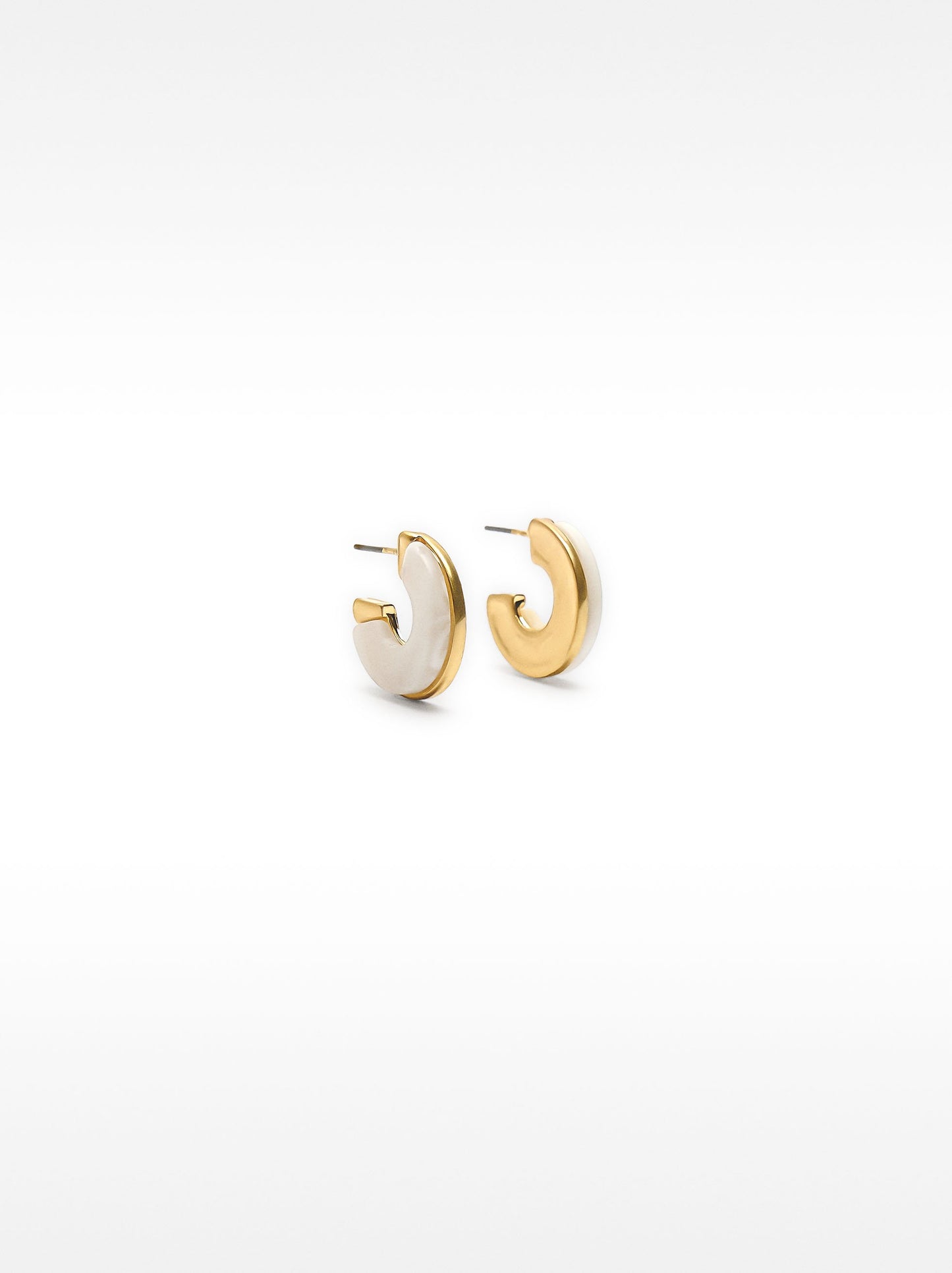 Hoop Earrings With Stone Effect