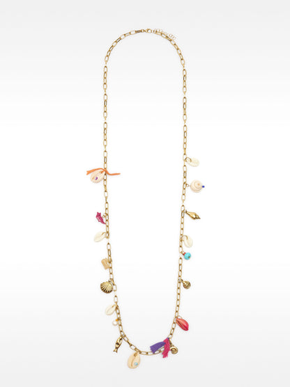 Long Chain Necklace With Shells