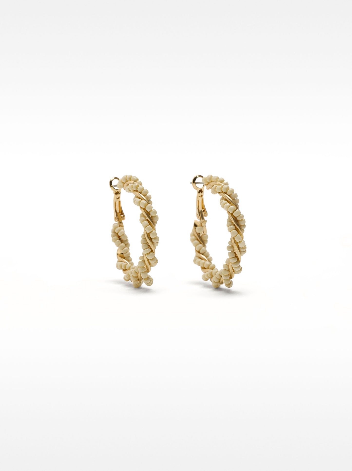 Twisted Hoops With Beads