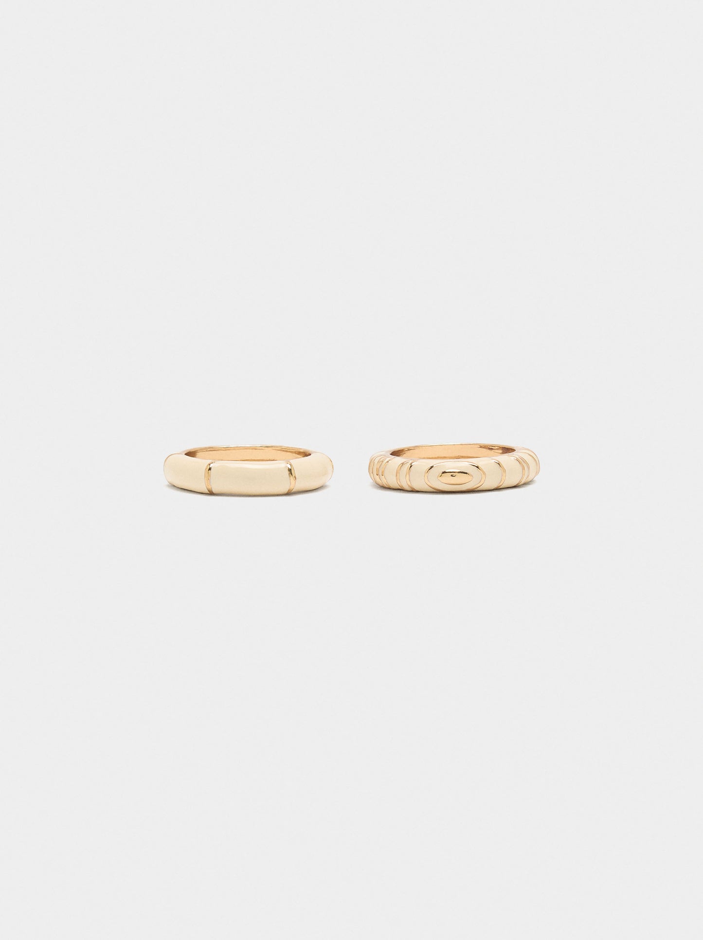 Set Of Rings With Enamel