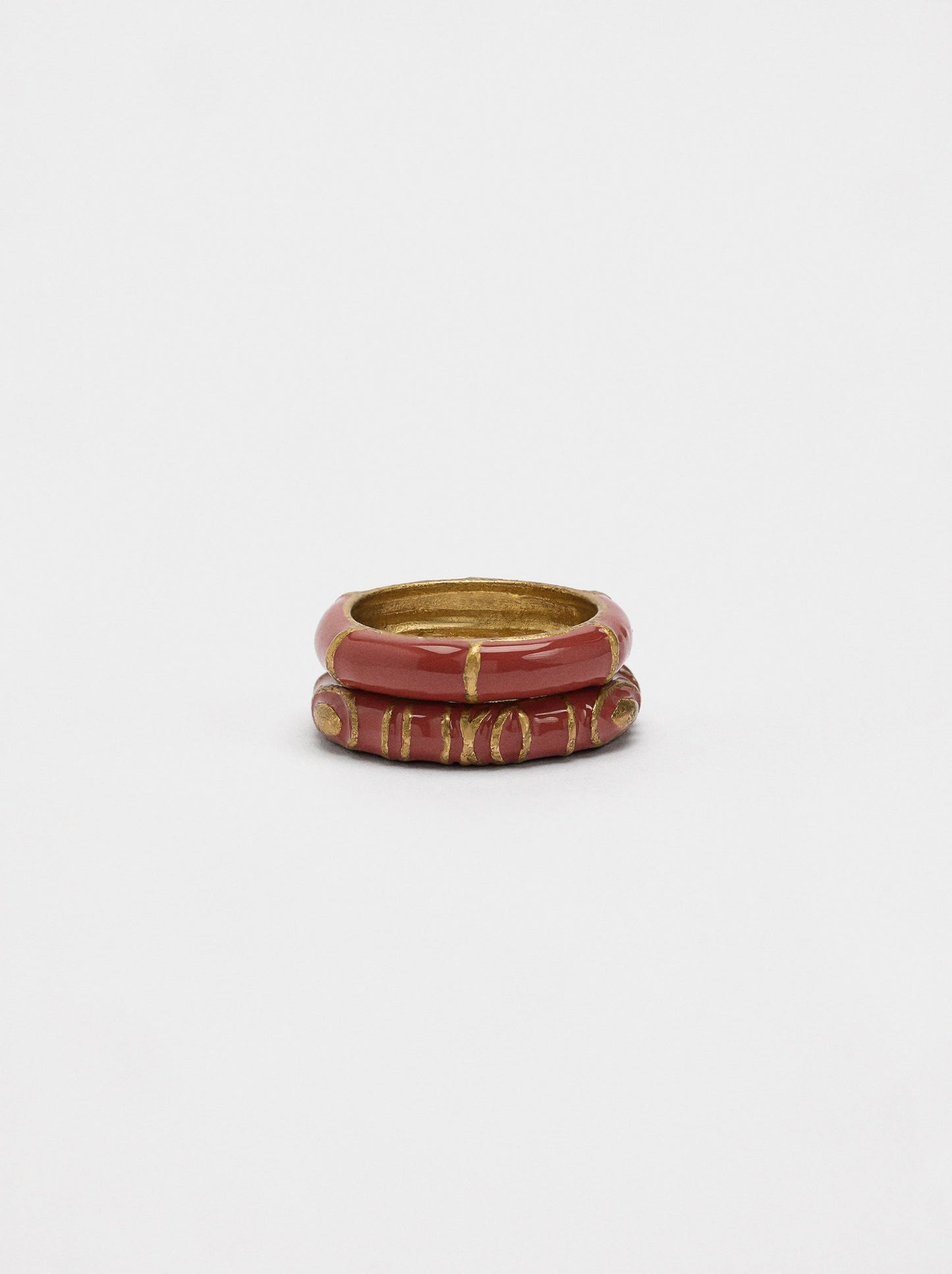 Set Of Rings With Enamel