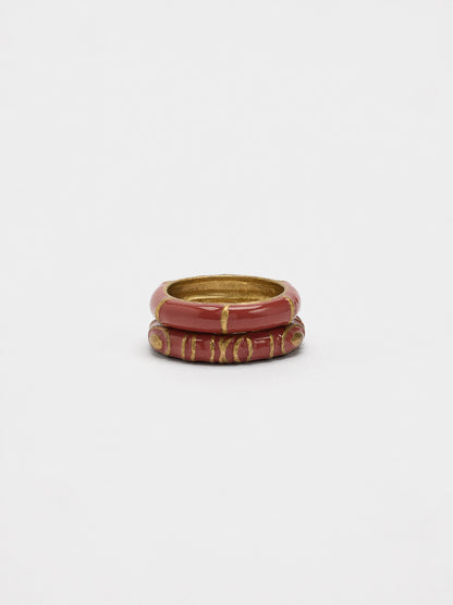 Set Of Rings With Enamel
