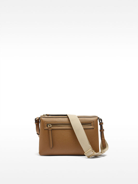 Triple Crossbody Bag With Texture