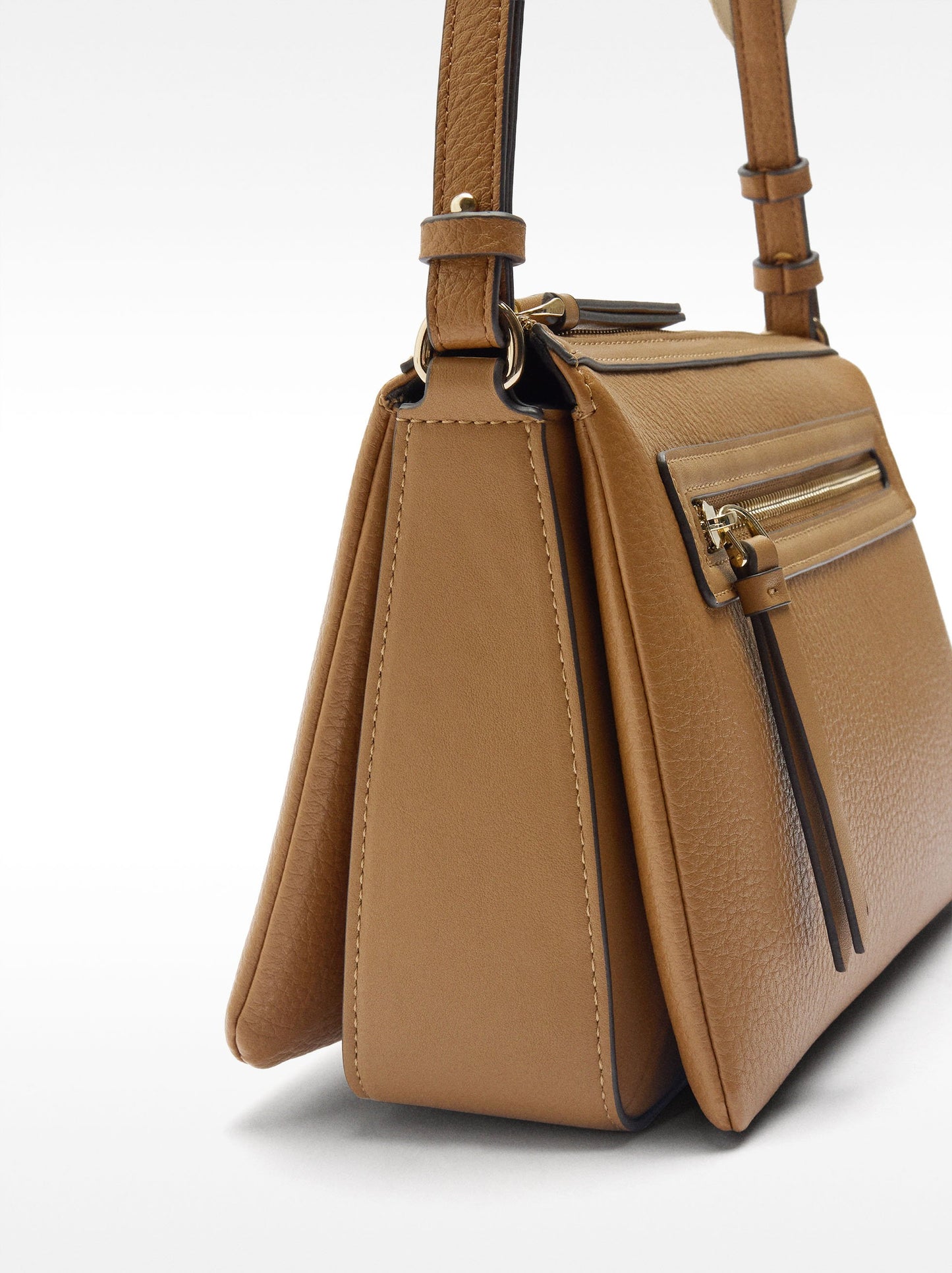Triple Crossbody Bag With Texture