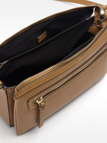 Triple Crossbody Bag With Texture