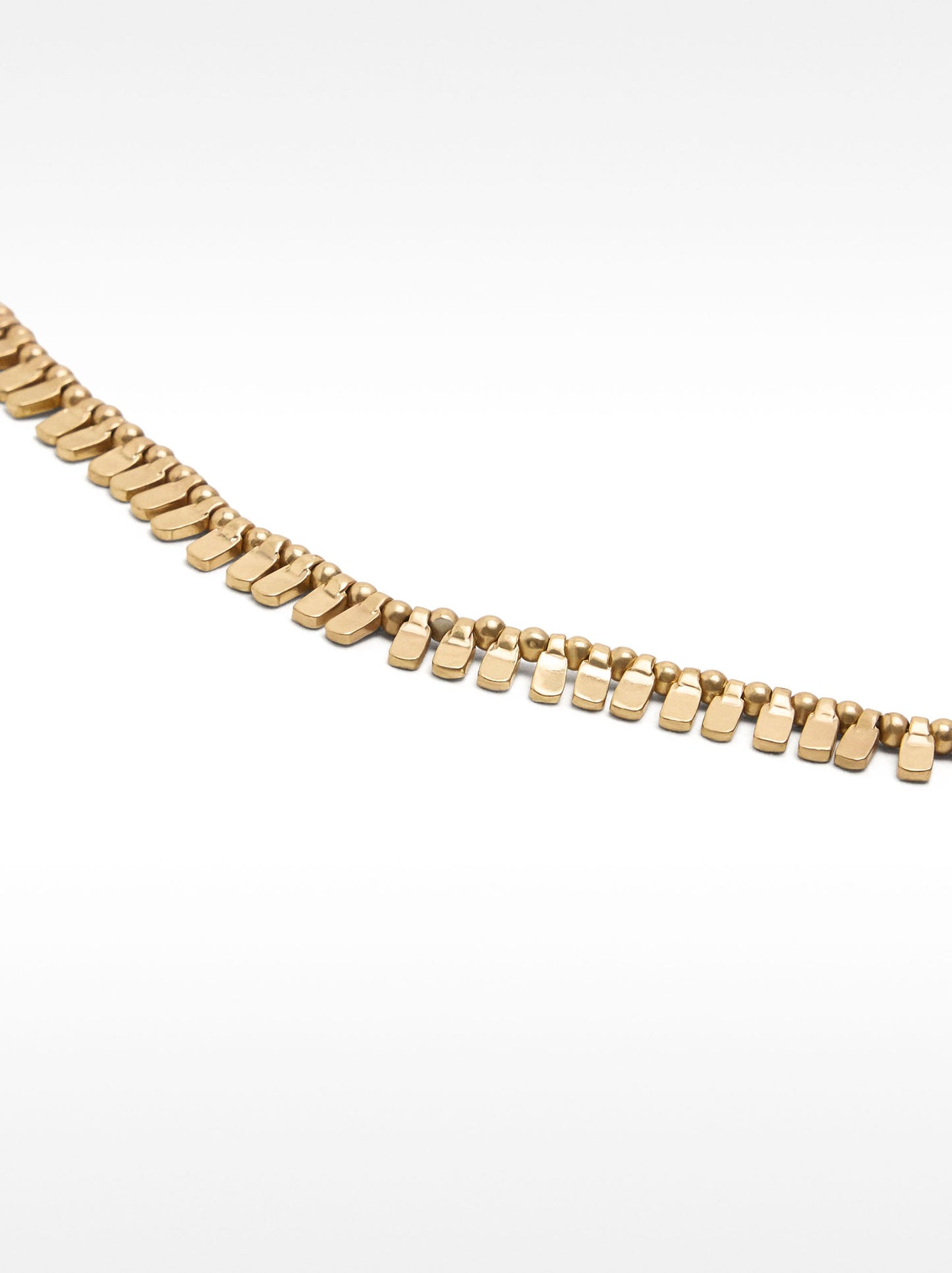 Ankle Bracelet With Metallic Beads