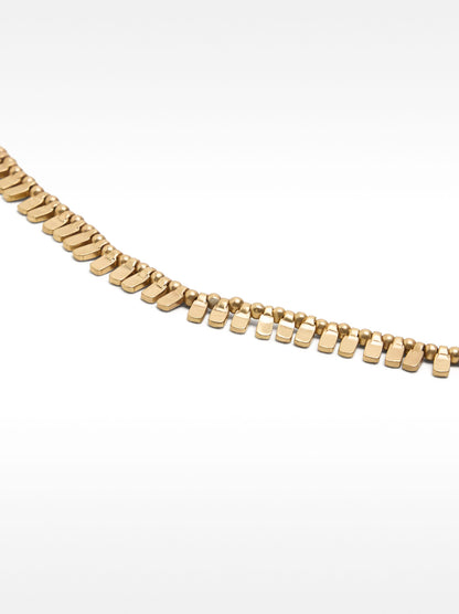 Ankle Bracelet With Metallic Beads